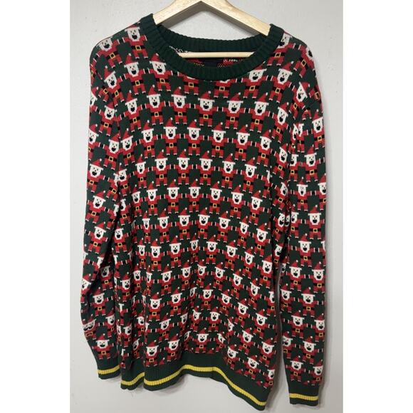 Alex Stevens Sweater Mens Size Large Christmas Santa Holiday Party Pull-over - Picture 1 of 7